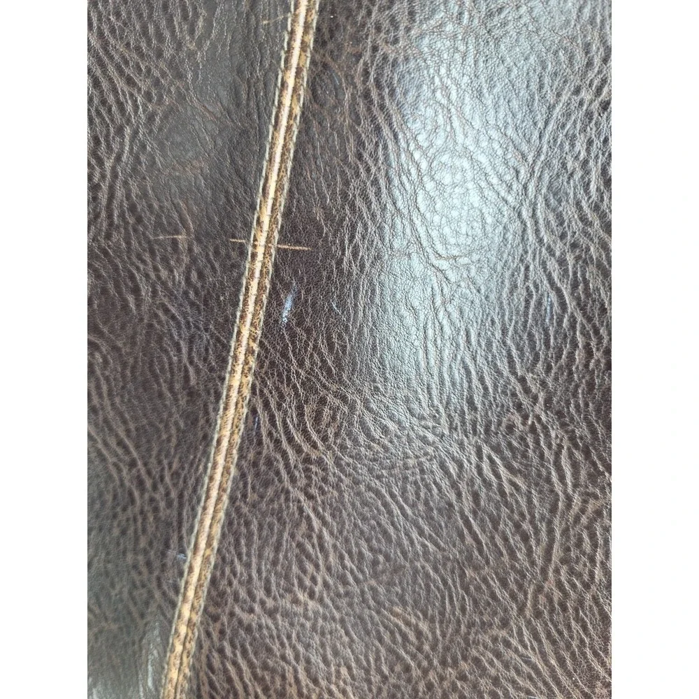 Crazy Horse Cross Body Bag Purse Wallet Faux Leather Brown Gold Western Keychain